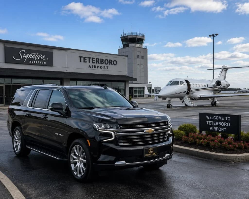 TEB airport limousine service with Lana's Limo
