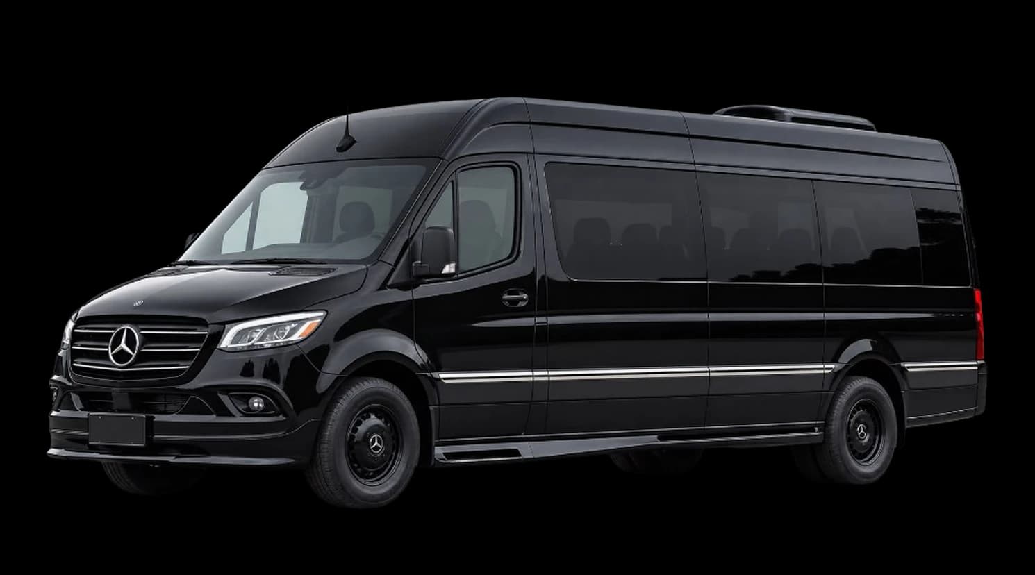 Lana's Limo 14 passenger Mercedes limo Sprinter for group and VIP transportation